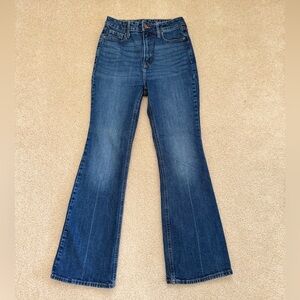 Old Navy Classic Blue Wide Leg High Rise Flare Jeans